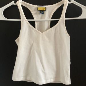 Aeropostal White Crop Tank Top